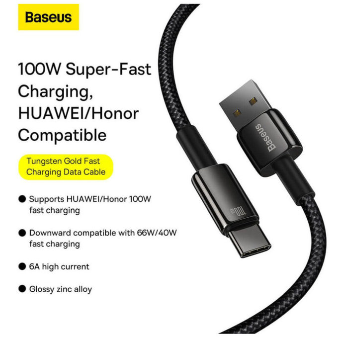 Cavo da USB-C a USB 1.5m, Black, Baseus