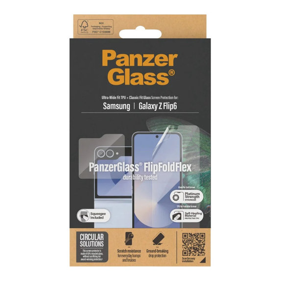 Pellicola protettiva UWF e vetro temperato per Samsung Z Flip6, Trasparente, PanzerGlass
