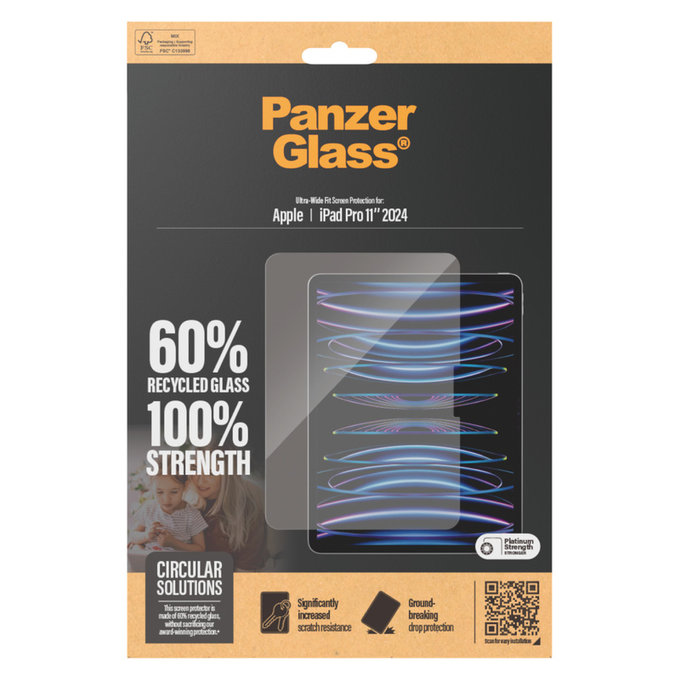 Vetro temperato UWF per iPad Pro 11'', Trasparente, PanzerGlass