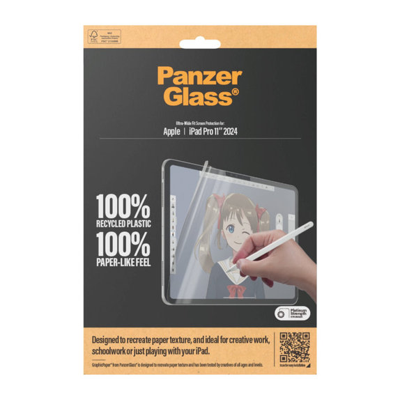 Pellicola protettiva GraphicPaper UWF per iPad Pro 11'', Trasparente, PanzerGlass