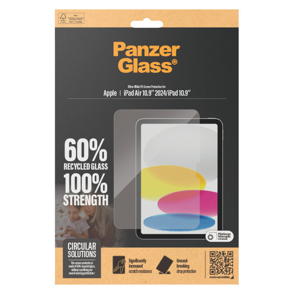 Vetro temperato UWF per iPad 10,9"/iPad Air 11'', Trasparente, PanzerGlass