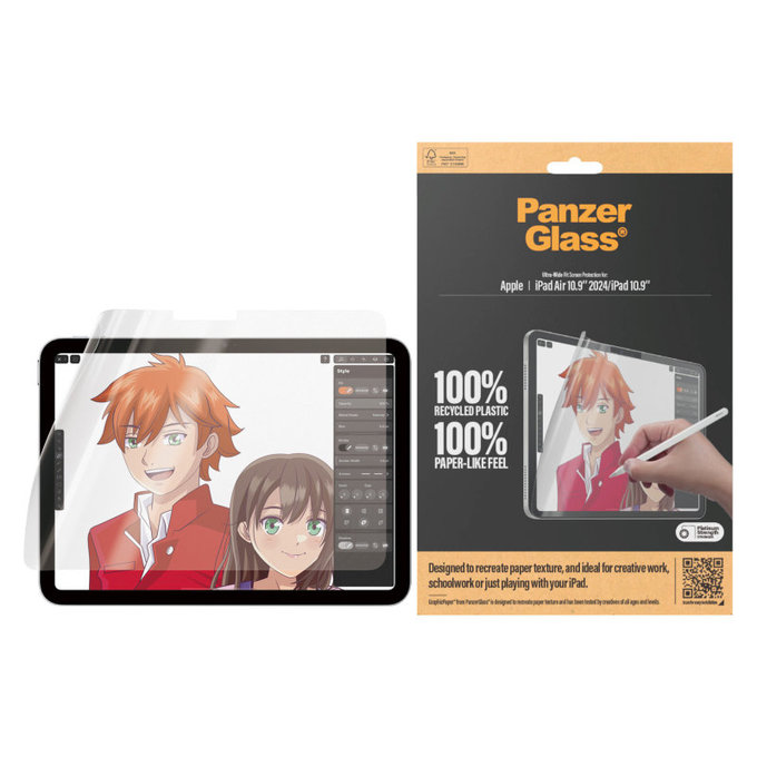Pellicola protettiva GraphicPaper UWF per iPad (10th Gen 2022)/(11th Gen 2025), trasparente, PanzerGlass