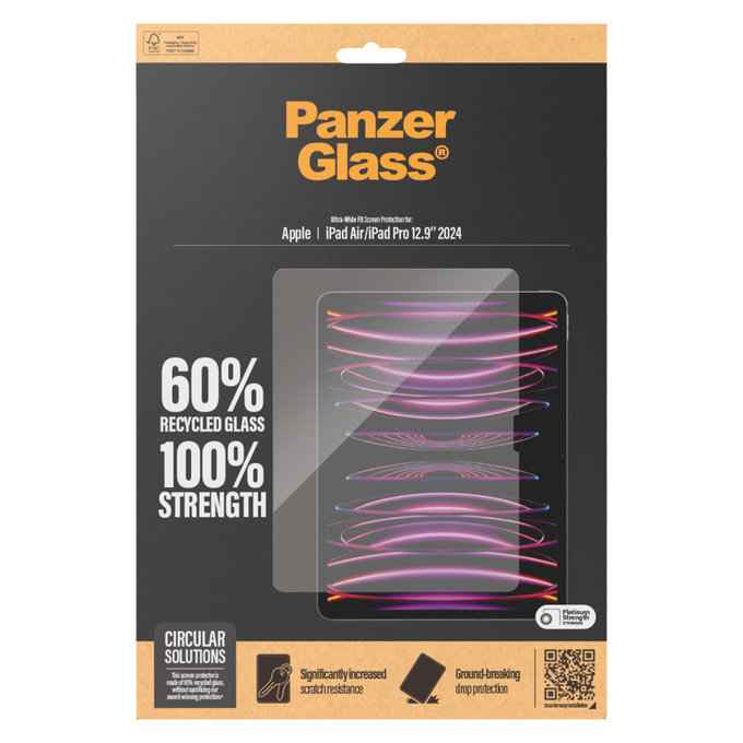 Vetro temperato UWF per iPad Air 13"/Pro 13", Trasparente, PanzerGlass