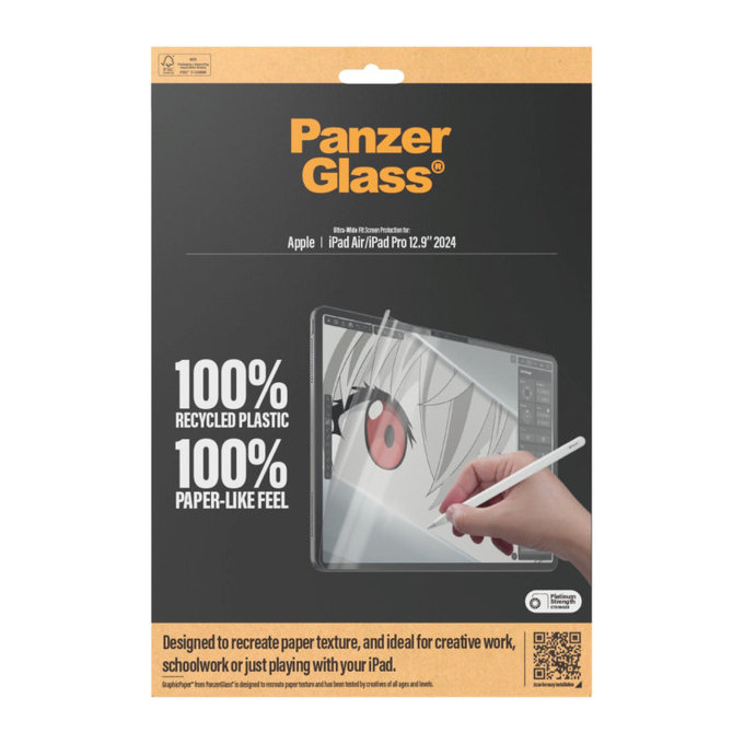 Pellicola protettiva GraphicPaper UWF per iPad Air 13"/Pro 13", Trasparente, PanzerGlass