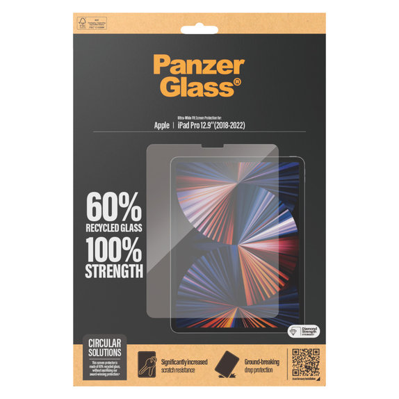 Vetro temperato UWF per iPad Pro 12,9'', Trasparente, PanzerGlass