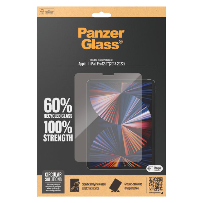 Vetro temperato UWF per iPad Pro 12,9'', Trasparente, PanzerGlass