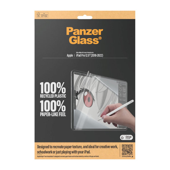 Pellicola protettiva GraphicPaper UWF per iPad Pro 12,9", Trasparente, PanzerGlass