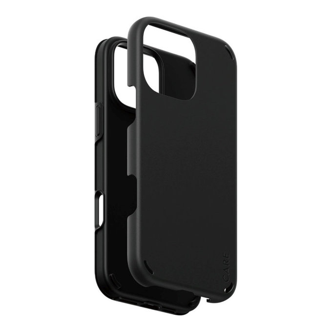 Cover Double Defense per iPhone 16 Pro Max, Nero, CARE