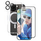 Bundle Hoops Ceramic + Vetro temperato UWF Ceramic + Cover Kickstand per iPhone 16 Pro, CARE