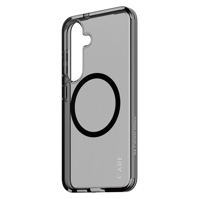 Custodia Smokey con QI nero per Samsung Galaxy S25, Nero, PanzerGlass