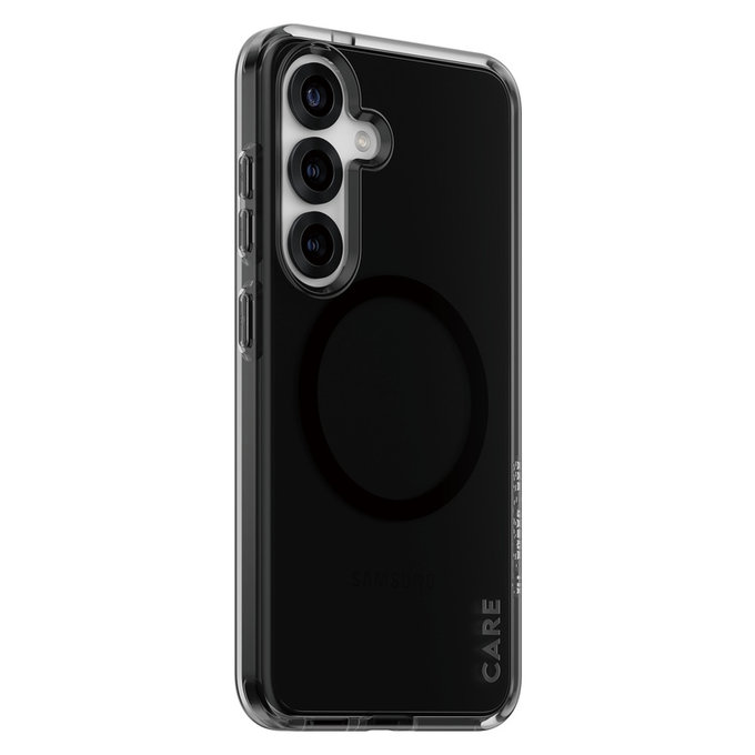 Custodia Smokey con QI nero per Samsung Galaxy S25, Nero, PanzerGlass