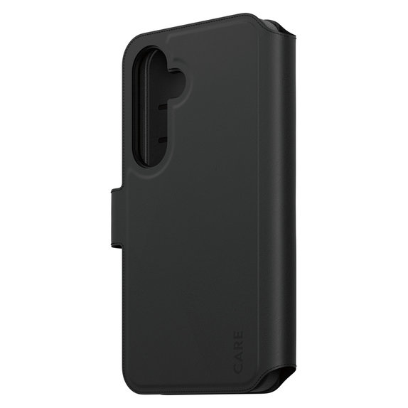 Custodia Wallet Tango Two-In-One con QI per Samsung Galaxy S25, Nero, PanzerGlass
