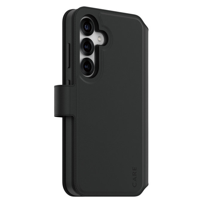 Custodia Wallet Tango Two-In-One con QI per Samsung Galaxy S25, Nero, PanzerGlass