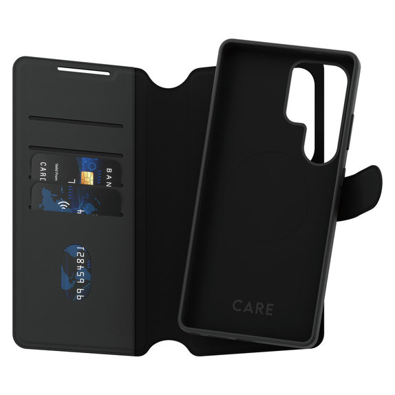 Custodia Wallet Tango Two-In-One con QI per Samsung Galaxy S25 Ultra, Nero, PanzerGlass