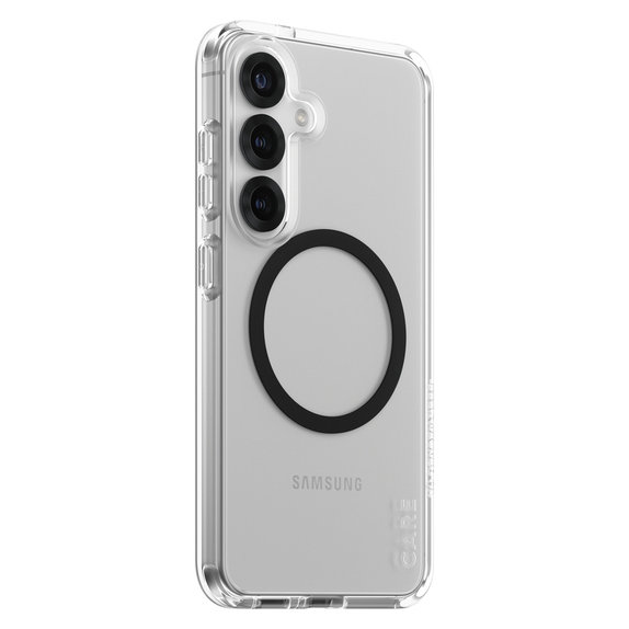Custodia Urban Combat con QI nero per Samsung Galaxy S25, Trasparente, PanzerGlass