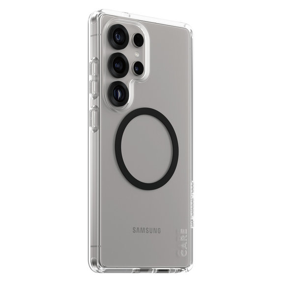 Custodia Urban Combat con QI nero per Samsung Galaxy S25 Ultra, Trasparente, PanzerGlass