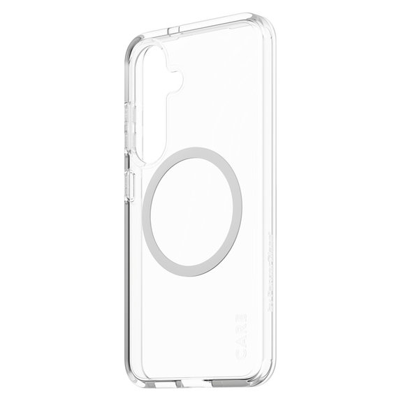 Custodia Urban Combat con QI bianco per Samsung Galaxy S25, Trasparente, PanzerGlass
