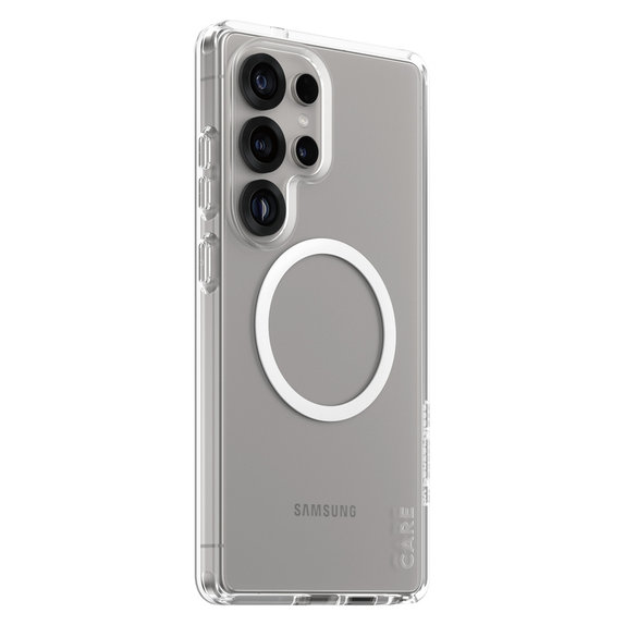 Custodia Urban Combat con QI bianco per Samsung Galaxy S25 Ultra, Trasparente, PanzerGlass