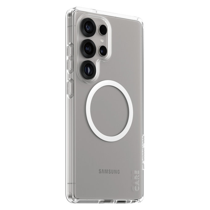 Custodia Urban Combat con QI bianco per Samsung Galaxy S25 Ultra, Trasparente, PanzerGlass