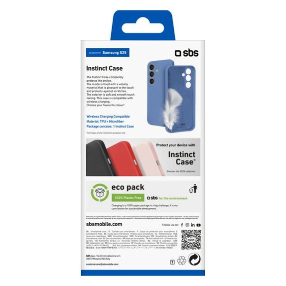 Custodia Instinct per Samsung S25, Blue, SBS