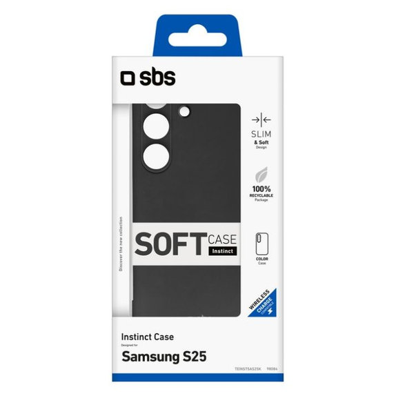 Custodia Instinct per Samsung S25, Black, SBS