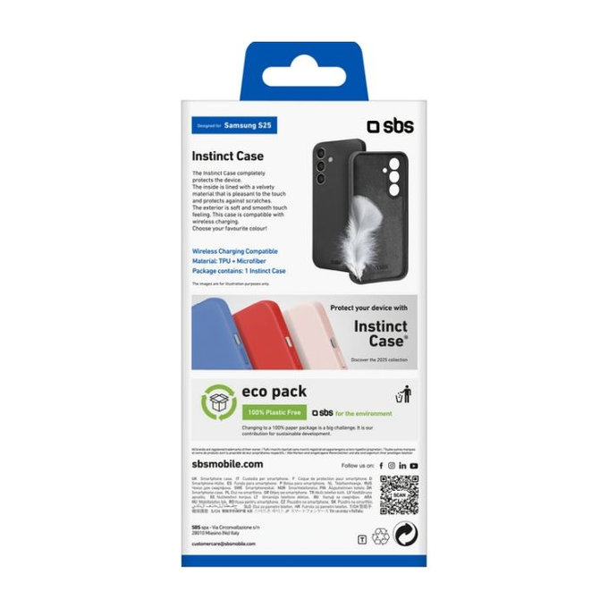 Custodia Instinct per Samsung S25, Black, SBS