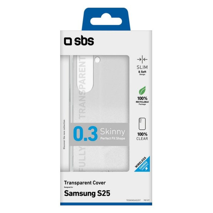 Custodia Skinny per Samsung S25, Transparent, SBS