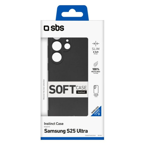 Custodia Instinct per Samsung S25 Ultra, Black, SBS