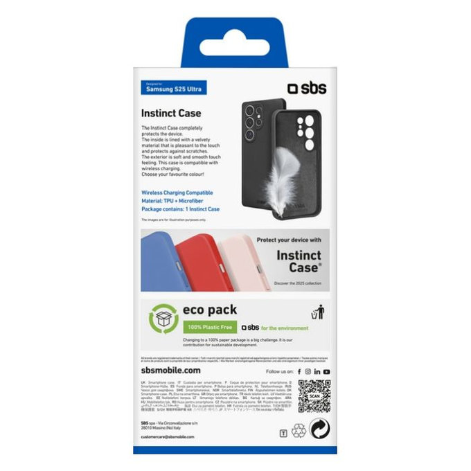 Custodia Instinct per Samsung S25 Ultra, Black, SBS