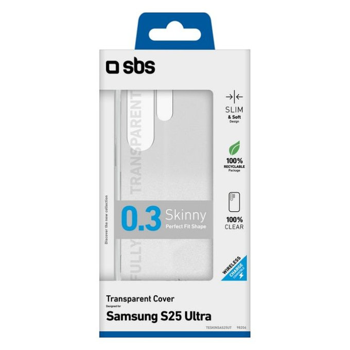 Custodia Skinny per Samsung S25 Ultra, Transparent, SBS
