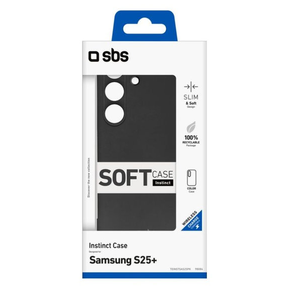 Custodia Instinct per Samsung S25+, Black, SBS