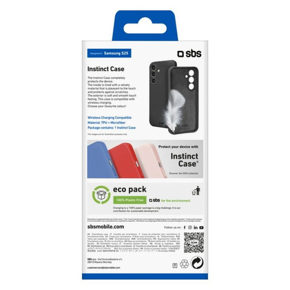 Custodia Instinct per Samsung S25+, Black, SBS