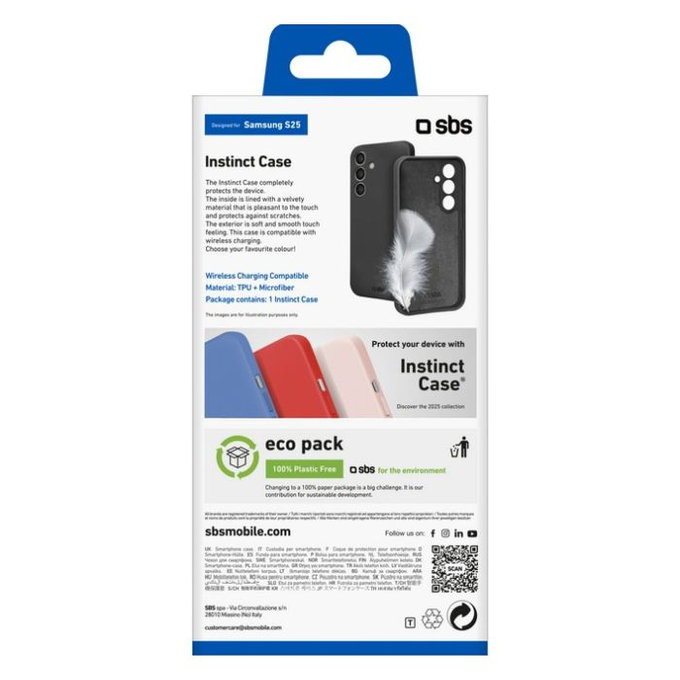 Custodia Instinct per Samsung S25+, Black, SBS