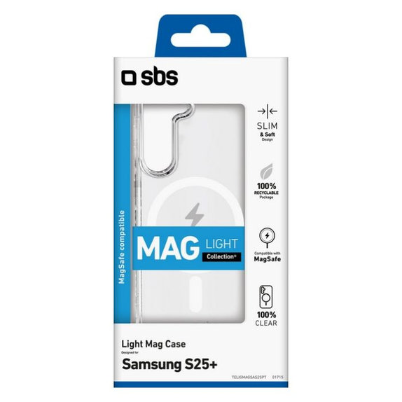 Custodia Light Mag per Samsung S25+, Transparent, SBS