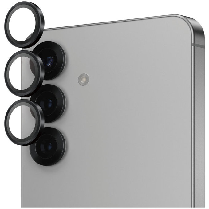 Protezione lente fotocamera Hoops per Samsung S25, Nero, PanzerGlass