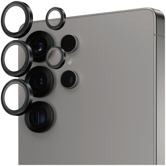 Protezione lente fotocamera Hoops per Samsung S25 Ultra, Nero, PanzerGlass