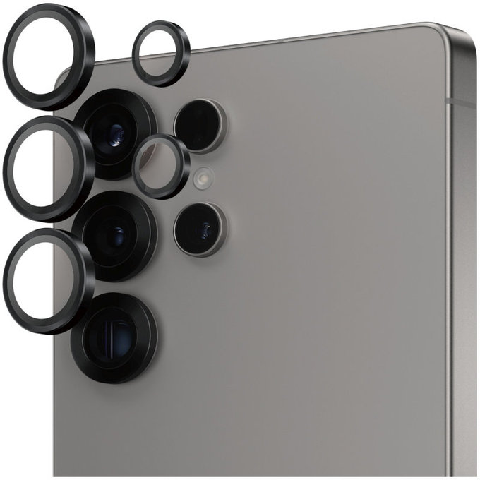 Protezione lente fotocamera Hoops per Samsung S25 Ultra, Nero, PanzerGlass