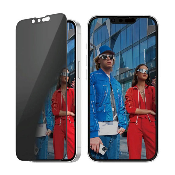 Vetro temperato UWF Privacy con applicatore per iPhone 17e/16e/14/13/13 Pro, Nero, PanzerGlass