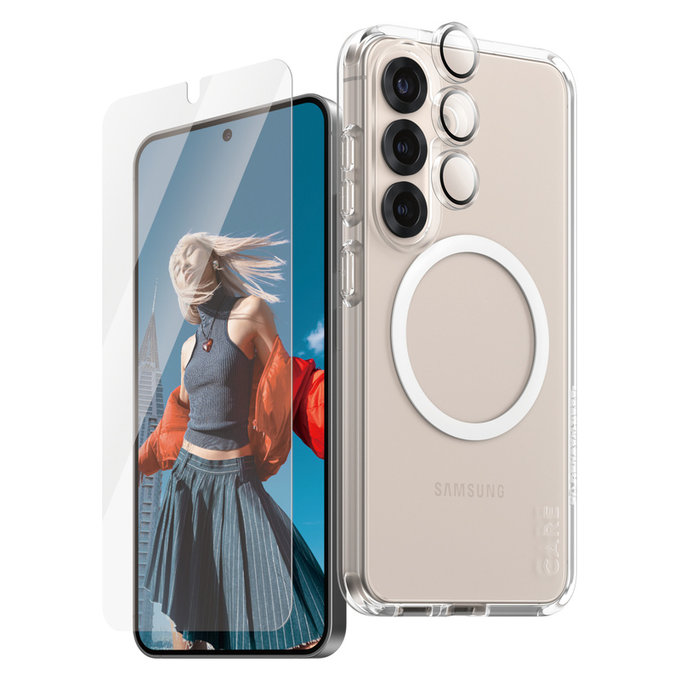 Bundle 3-in-1 per Samsung Galaxy S25, PanzerGlass