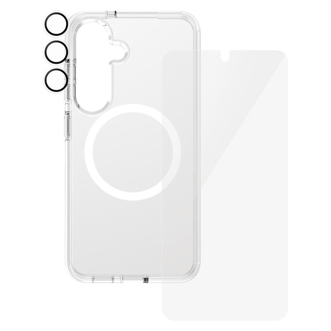 Bundle 3-in-1 per Samsung Galaxy S25, PanzerGlass