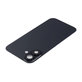 Vetro scocca posteriore per iPhone 16 Plus, Black, con lente fotocamera, piastra metallica, magnete MagSafe