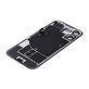 Vetro scocca posteriore per iPhone 16 Plus, Black, con lente fotocamera, piastra metallica, magnete MagSafe