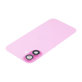 Vetro scocca posteriore per iPhone 16 Plus, Pink, con lente fotocamera, piastra metallica e magnete MagSafe