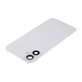Vetro scocca posteriore per iPhone 16 Plus, White, con lente fotocamera, piastra metallica e magnete MagSafe