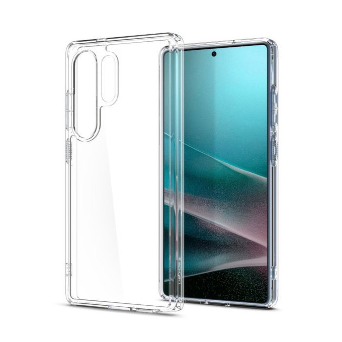 Custodia Ultra Hybrid per Samsung S25 Ultra, Crystal Clear, Spigen