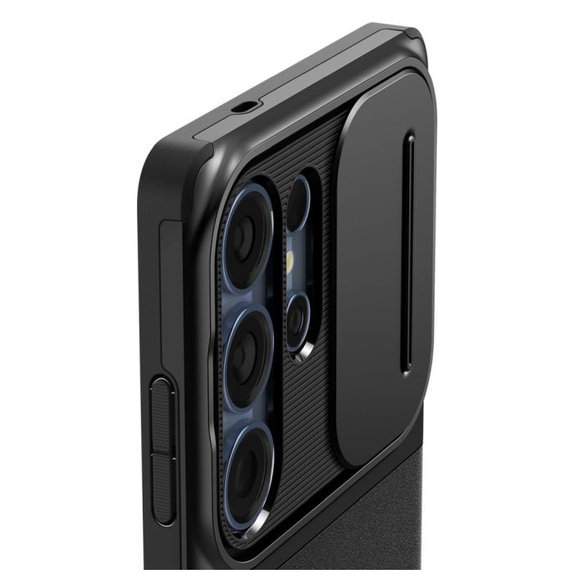 Custodia Optik Armor per Samsung S25 Ultra, Black, Spigen