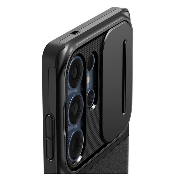Custodia Optik Armor per Samsung S25 Ultra, Black, Spigen