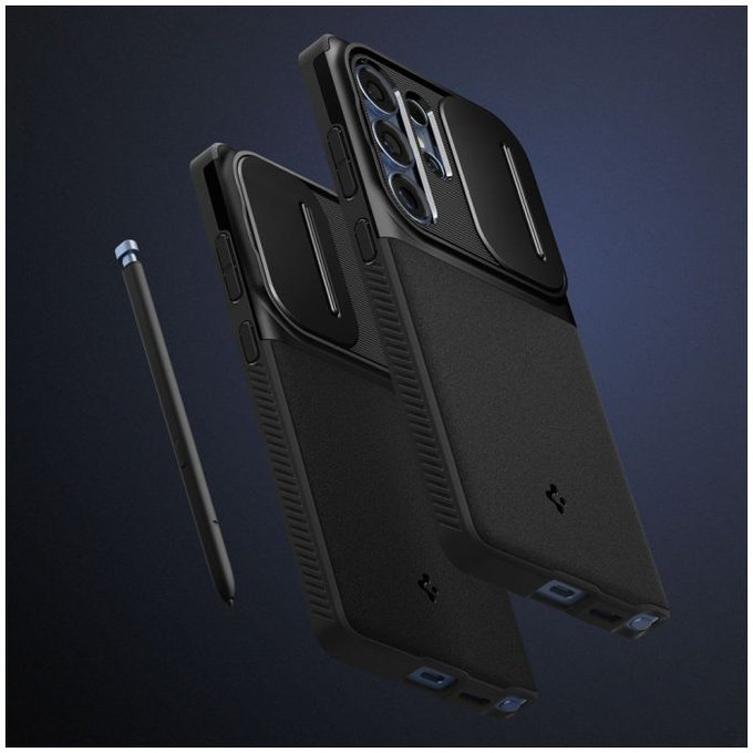 Custodia Optik Armor per Samsung S25 Ultra, Black, Spigen