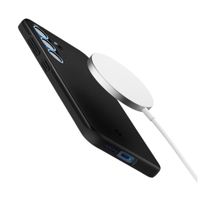 Custodia Thin Fit con MagSafe per Samsung S25, Black, Spigen