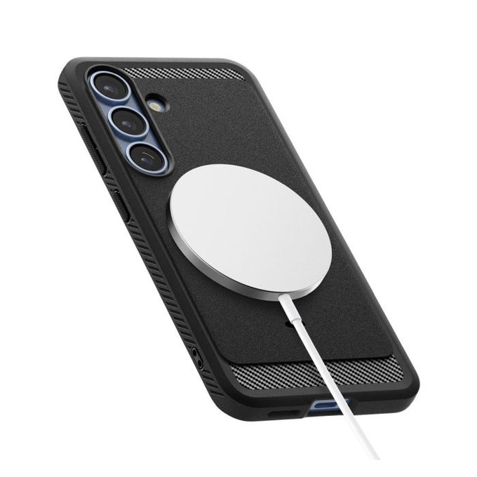 Custodia Rugged Armor con MagSafe per Samsung S25, Matte Black, Spigen